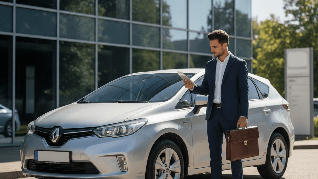 Ejemplo visual de cómo deducir el IVA del alquiler de un coche de empresa
